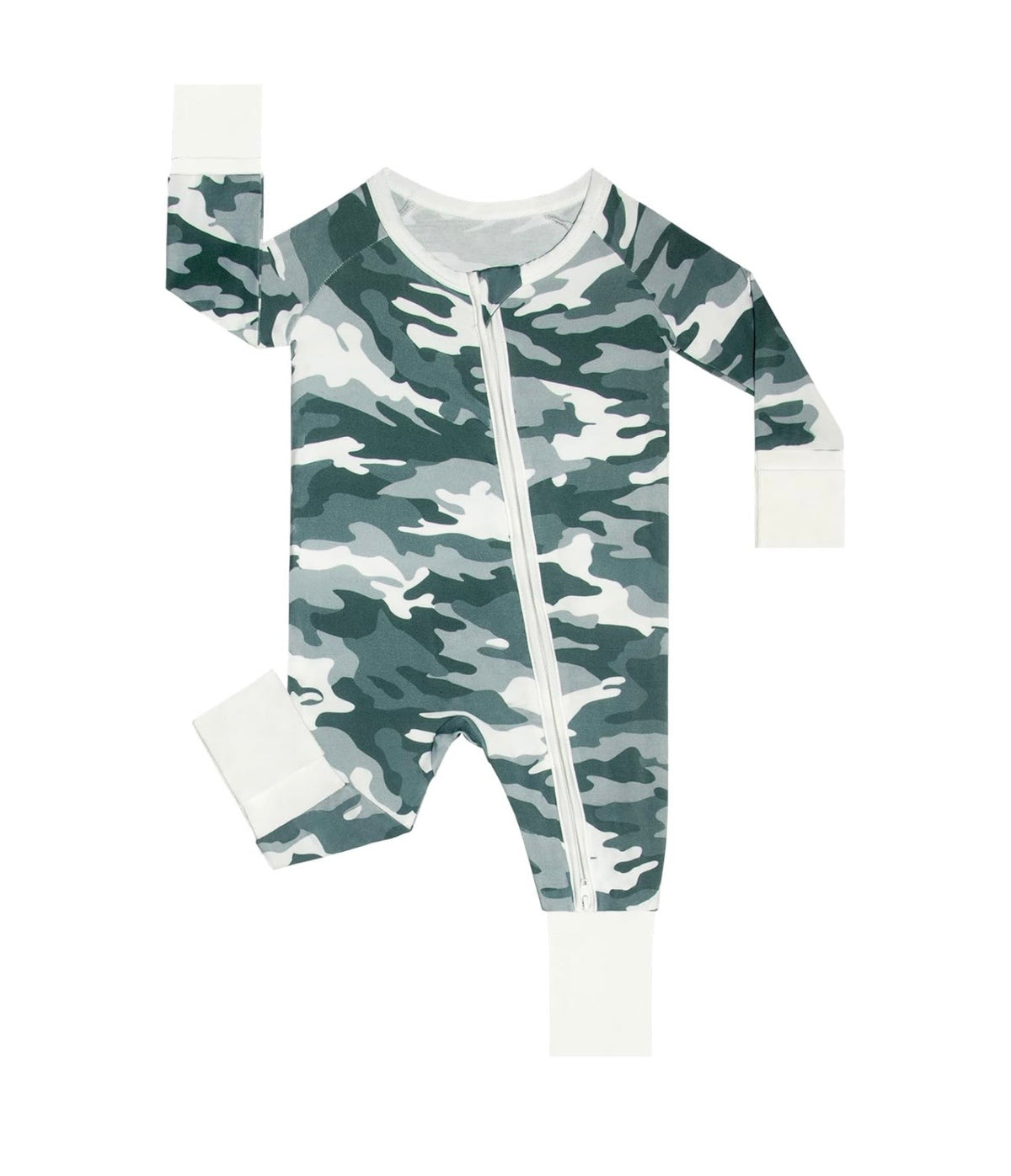 Camo Rayon Of Bamboo Footless Baby Pajamas
