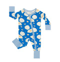 Blue Breakfast Rayon Of Bamboo Footless Baby Pajamas