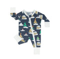 Christmas Fireplace Rayon Of Bamboo Footless Baby Pajamas