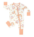 Cute Cats & Bread Rayon Of Bamboo Footless Baby Pajamas