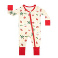 Red Christmas Rayon Of Bamboo Footless Baby Pajamas