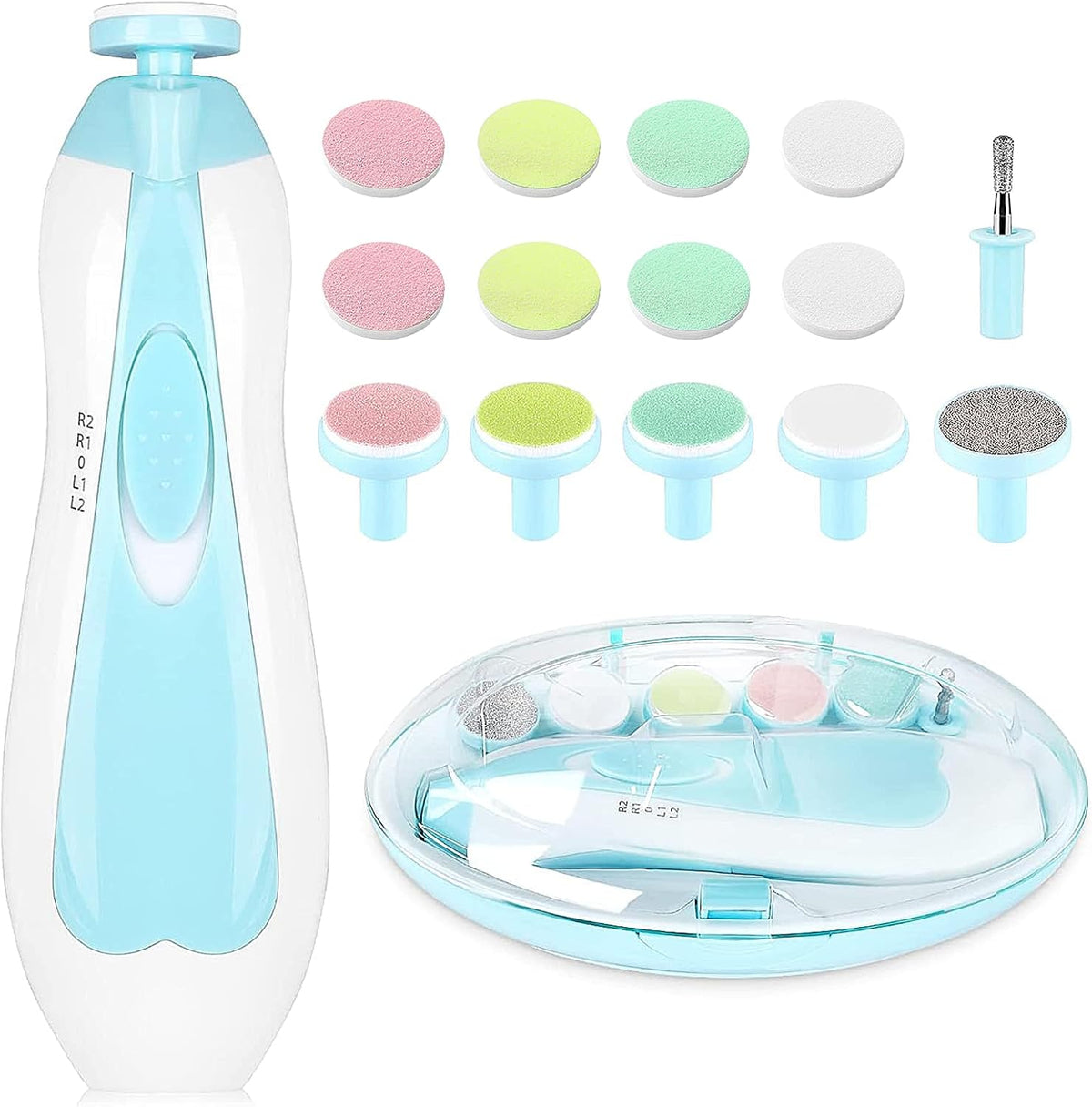 Baby Electric Nail File Kit – 6-in-1 Gentle Nail Care Trimmer