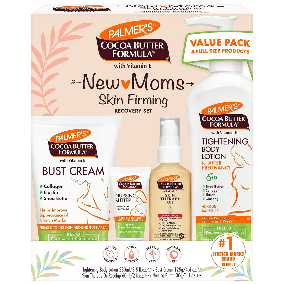 Palmer's Cocoa Butter Postpartum Essentials – 4-Piece Mom Care & Skincare Kit