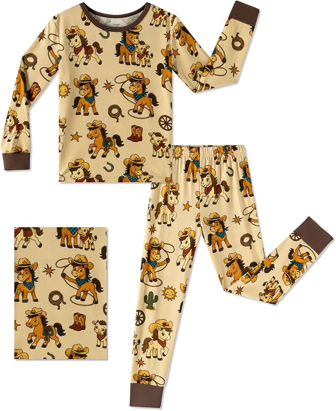 Cowboy Rayon of Bamboo 2-Piece Pajama Set