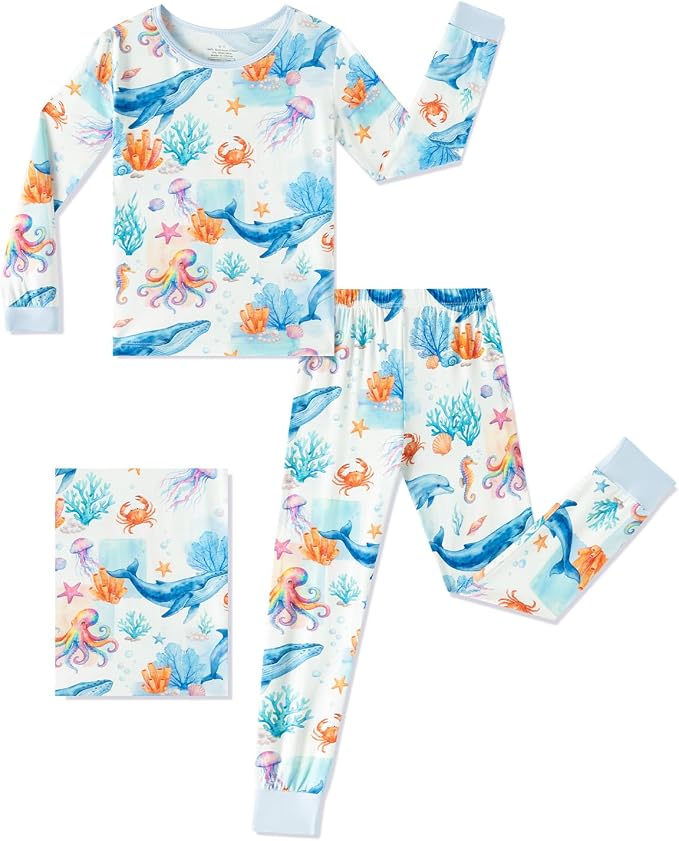 Ocean Rayon of Bamboo 2-Piece Pajama Set